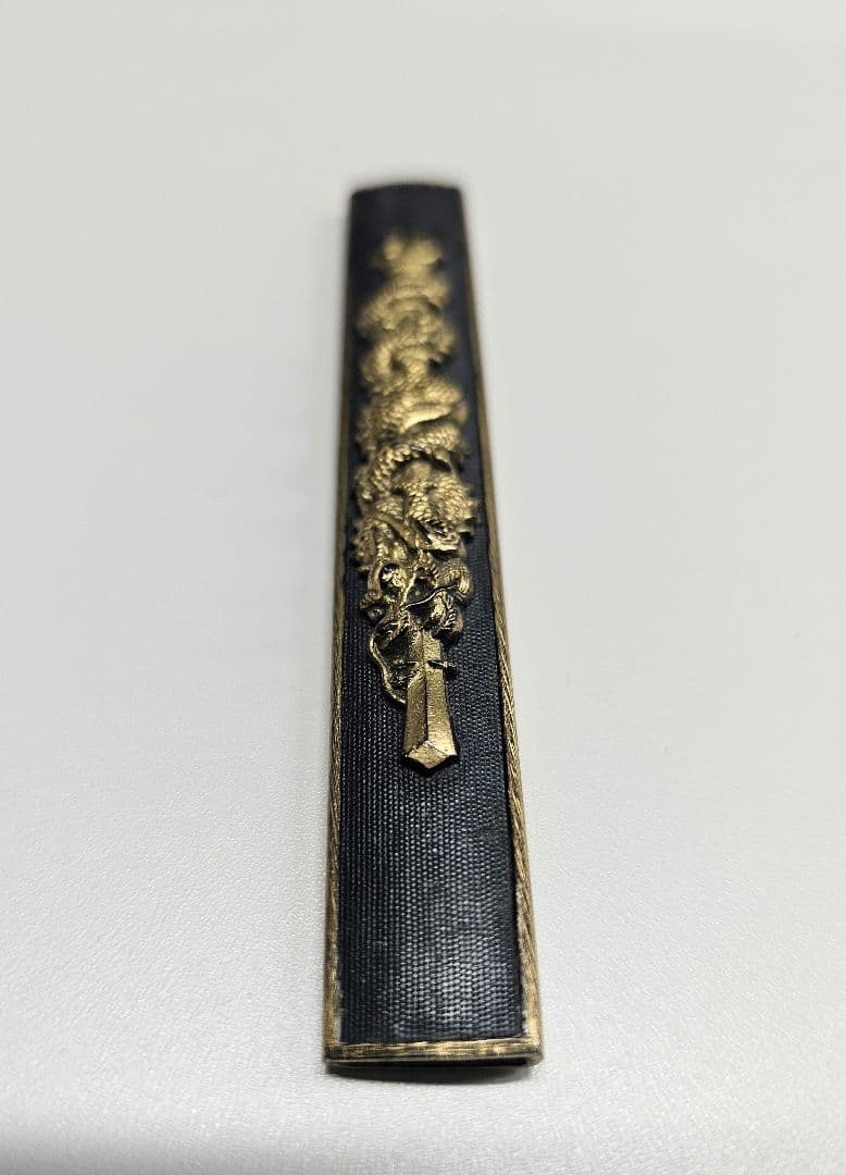 【美品】小柄　倶利伽羅　龍図独鈷