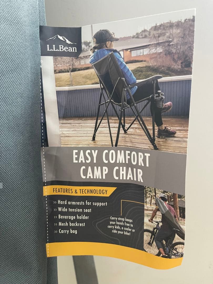 LL Bean Easy Comfort Camp Chair ①グレー送料込み