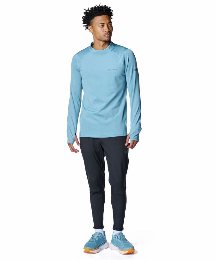 UAコールドウェザープロ　ロングスリーブ モックネック シャツ　レギンス　XL