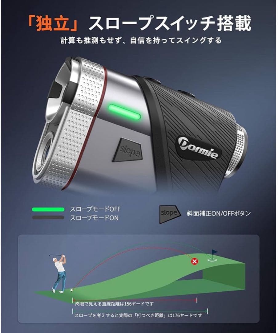 ゴルフ 距離計 高精度 最速0.02S測定 6倍望遠 ゴルフ距離計 28