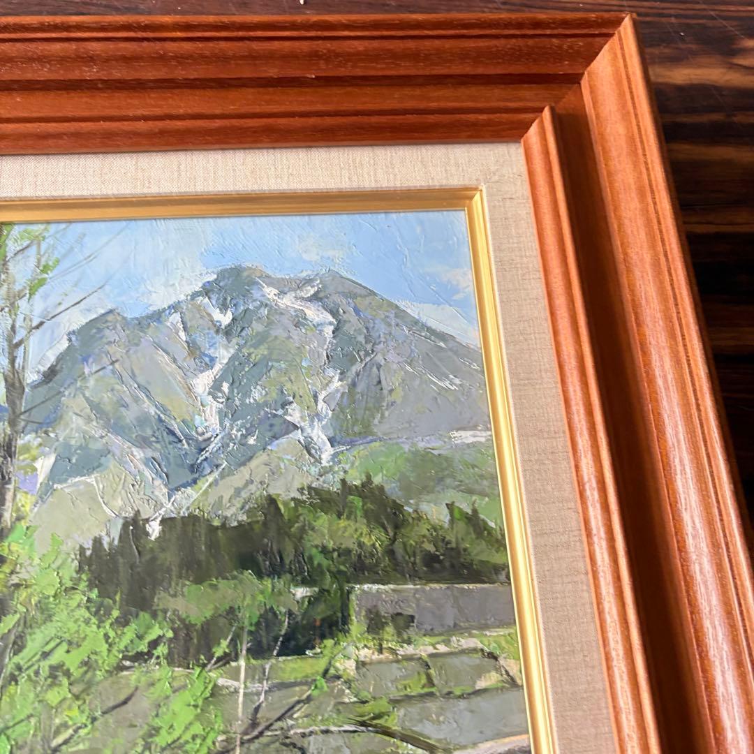 五十嵐勝吉 鉾ヶ岳 絵画 油彩画 油絵 額装 絵画 D