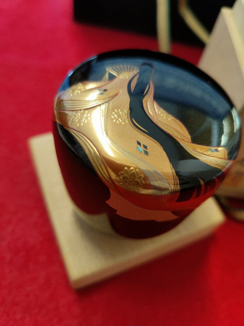 漆製茶器 金箔装飾 木箱付き 一兆 作 新品 姫