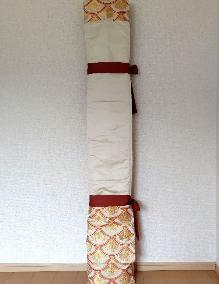お琴カバー【菊】着物帯 ゆたん油単ハンドメイド 和楽器 正絹 袋帯 生田流山田流