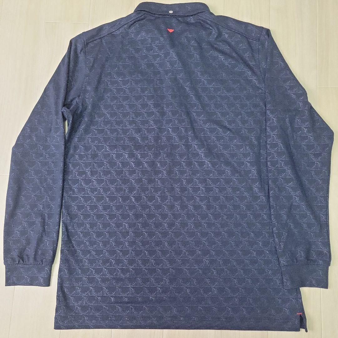 美品　and per se ネイビー 長袖ポロシャツ　LLサイズ　メンズ