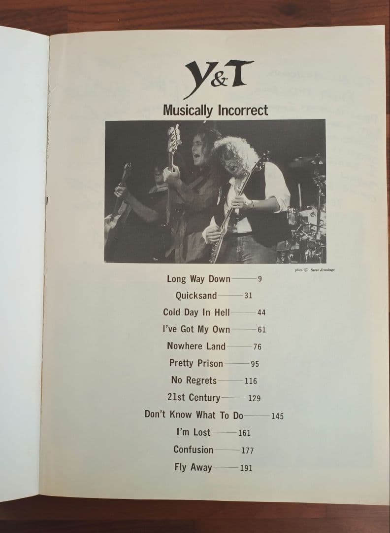 Y&T MUSICALLY INCORRECT バンドスコア
