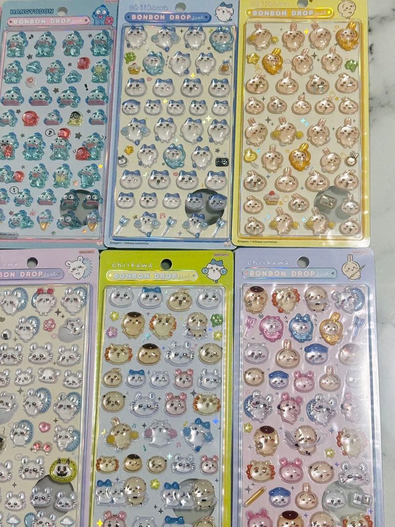 【正規品】ボンボンドロップシール ちいかわ サンリオ ハローキティ ハンギョドン