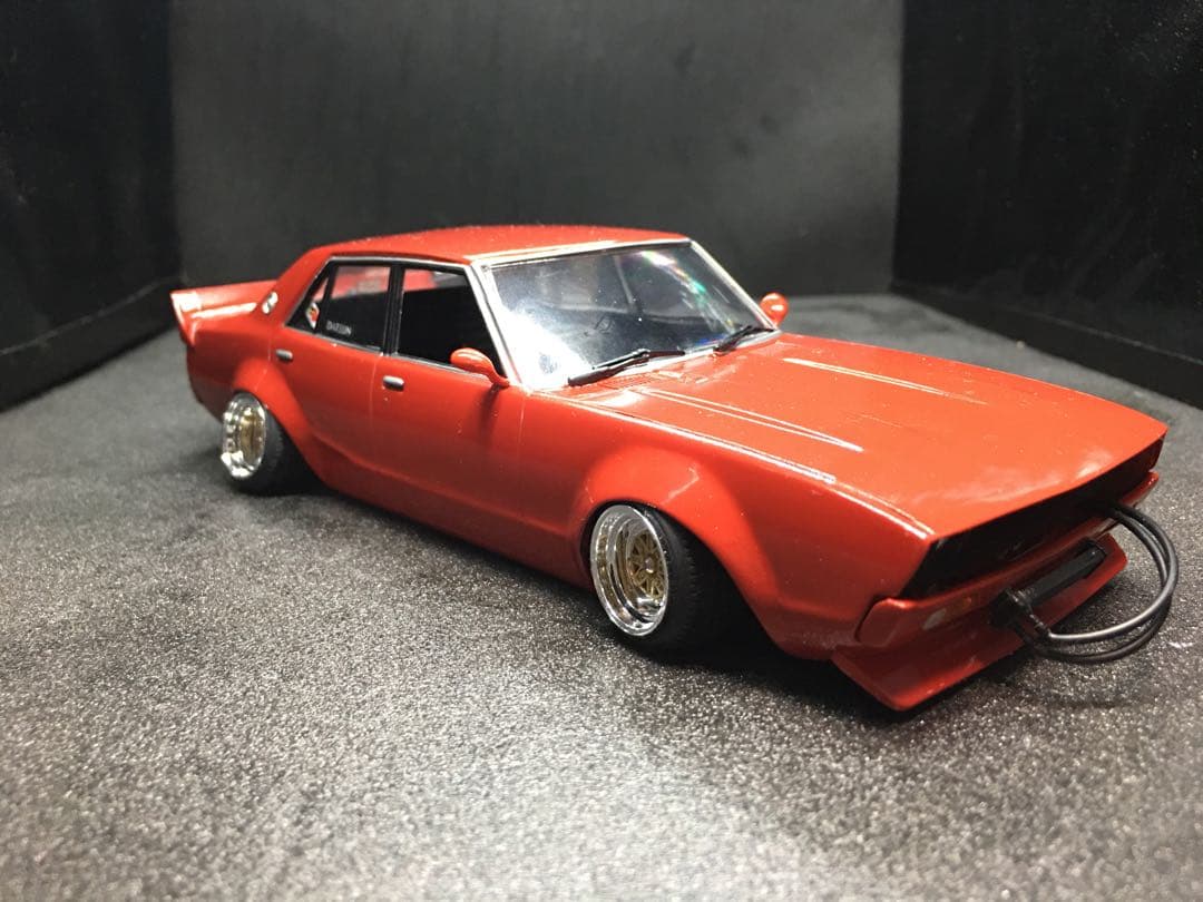 旧車プラモデル完成品アオシマスカイラインケンメリ