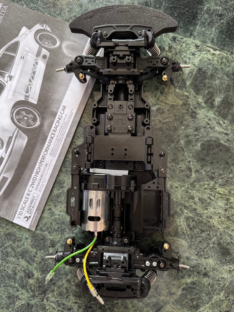 タミヤ　BT−01シャーシ　ポルシェ911 カレラ RSR 2.8 制作途中