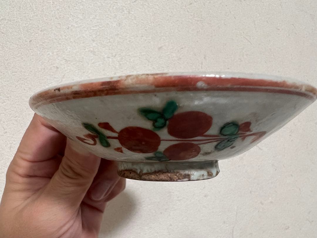 明時代 中国 呉須赤絵 小皿 花紋 懐石 茶道 茶道具 骨董 古美術