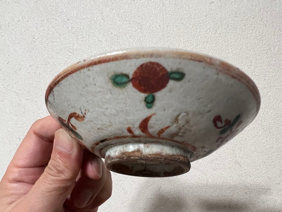 明時代 中国 呉須赤絵 小皿 花紋 懐石 茶道 茶道具 骨董 古美術