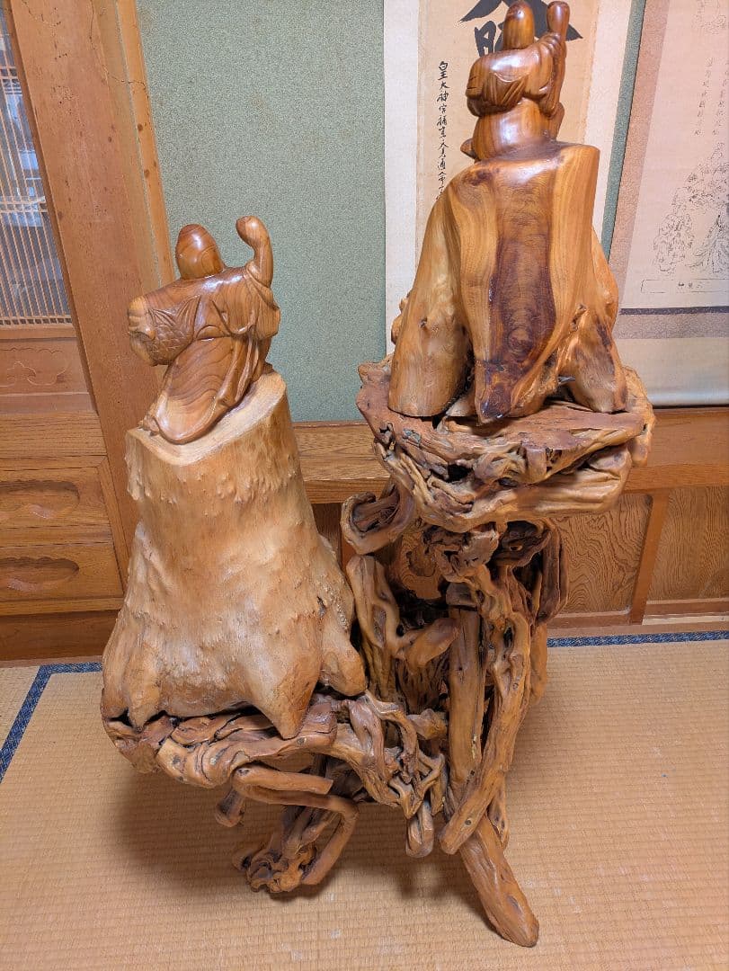 木製彫刻 神像 伝統工芸品