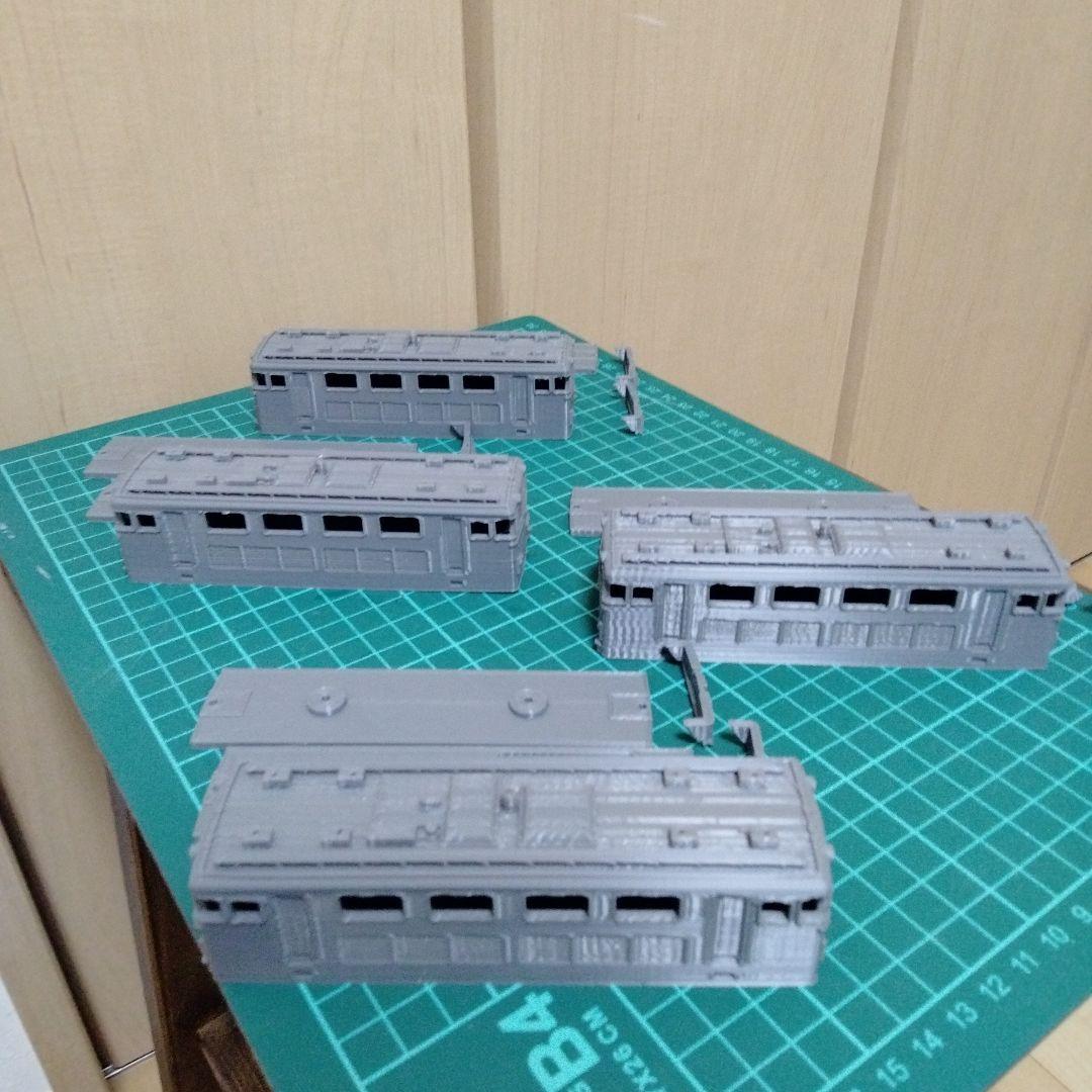 【彩】私鉄風電気機関車（1/80・HOゲージ）鉄道模型未塗装キット　4両分