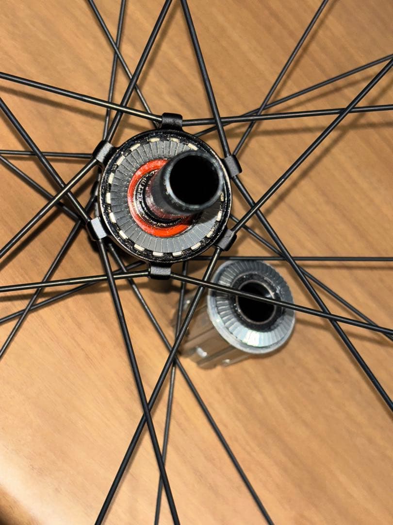 前後1296g 後輪訳あり　カーボンホイール　ディスクブレーキ リム高さ45mm