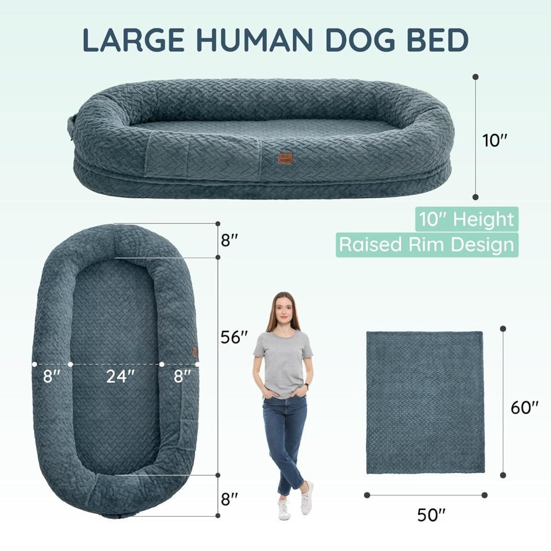 新品未使用★大型犬ヒューマンドッグベッド人間＆犬用ベッド 簡易ベッドにも