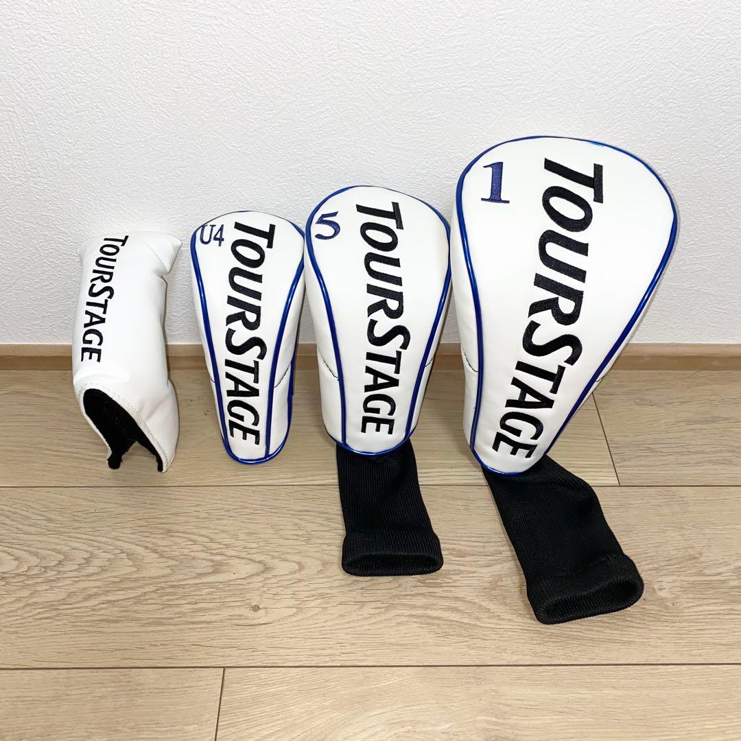良品☆TOURSTAGEゴルフクラブ フルセット☆メンズ初心者キャディバッグ付S
