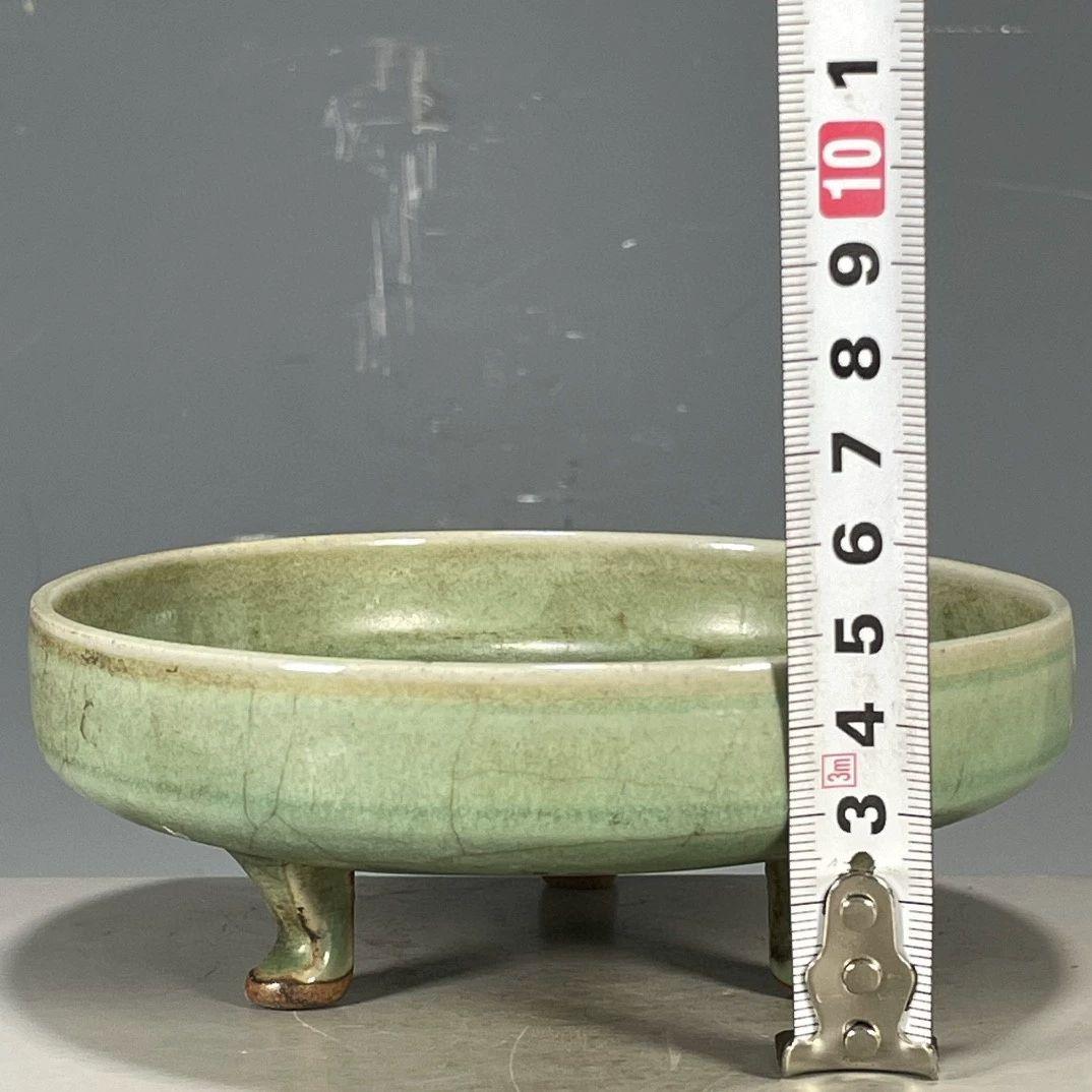 宋汝磁器の3つの足の筆洗をきます  文房 置物 景徳鎮 陶磁器 工芸品 美術品