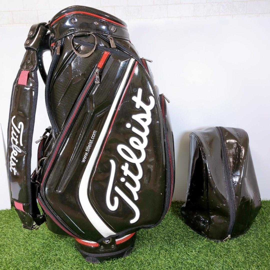 Titleist タイトリスト 3点式 エナメル ゴルフ キャディバッグ