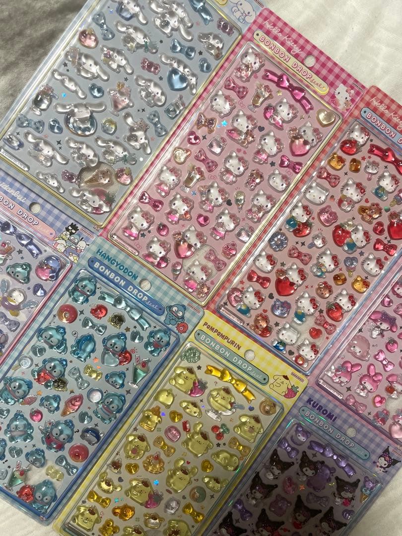 【正規品　新品未使用】サンリオボンボンドロップシール 第二弾 8枚 コンプリート