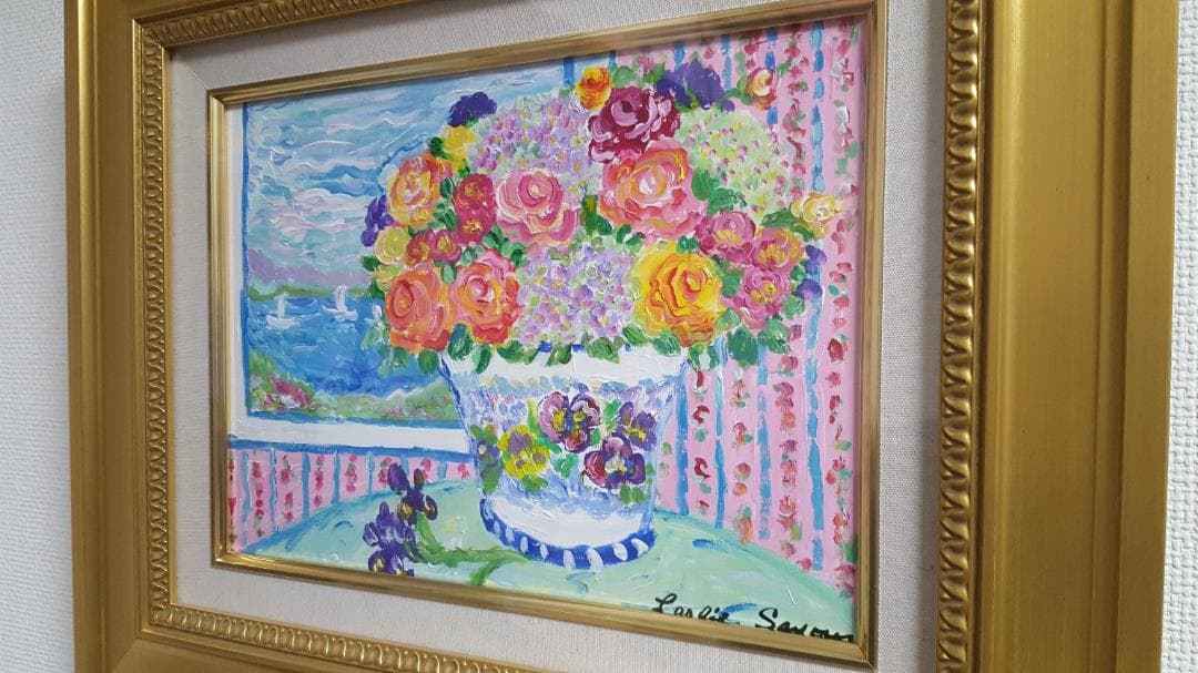 【真作】レスリーセイヤー　油彩　4号