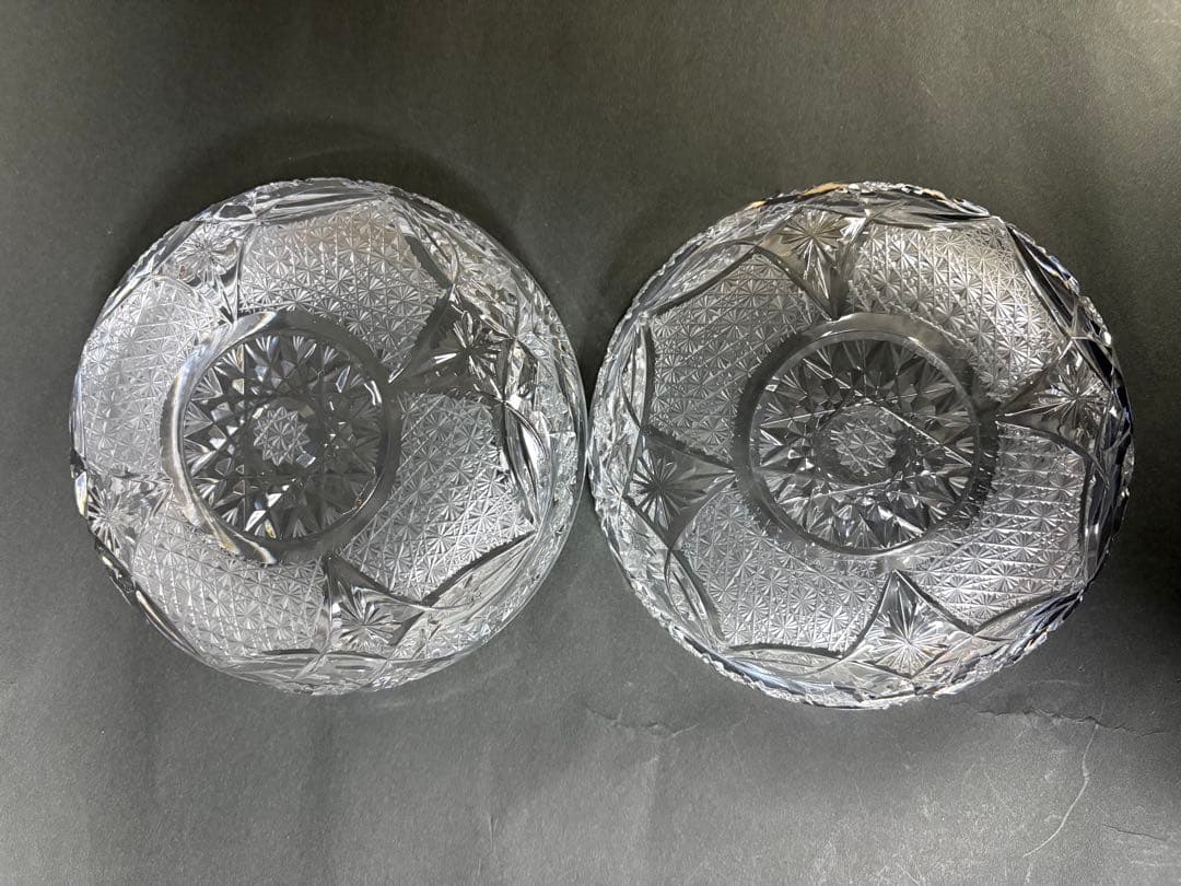 オールドバカラ切子装飾蓋物