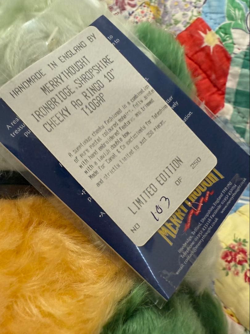 Merrythought メリーソート社　チーキー青りんご250体限定103