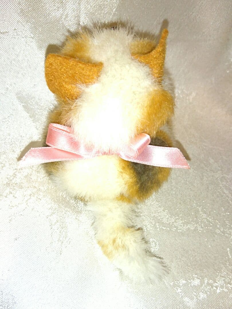 新品 レトロ 手のり プチ猫 豆猫 ぬいぐるみ ネコ 人形 昭和 ねこ 三毛猫