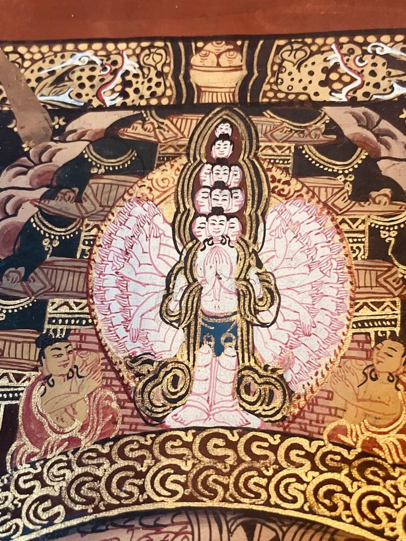 チベット密教 手描き曼荼羅（マンダラ）タンカ【新品・一点物】肉筆画 13