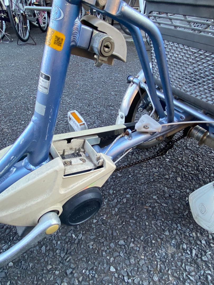 ブリヂストン充電　電動アシスタワゴン三輪車 ブルー