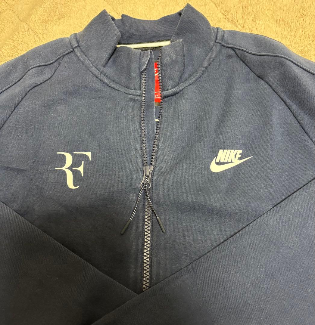 NIKE RFロゴ ネイビー ジャケット USED品 フェデラー選手着用モデル