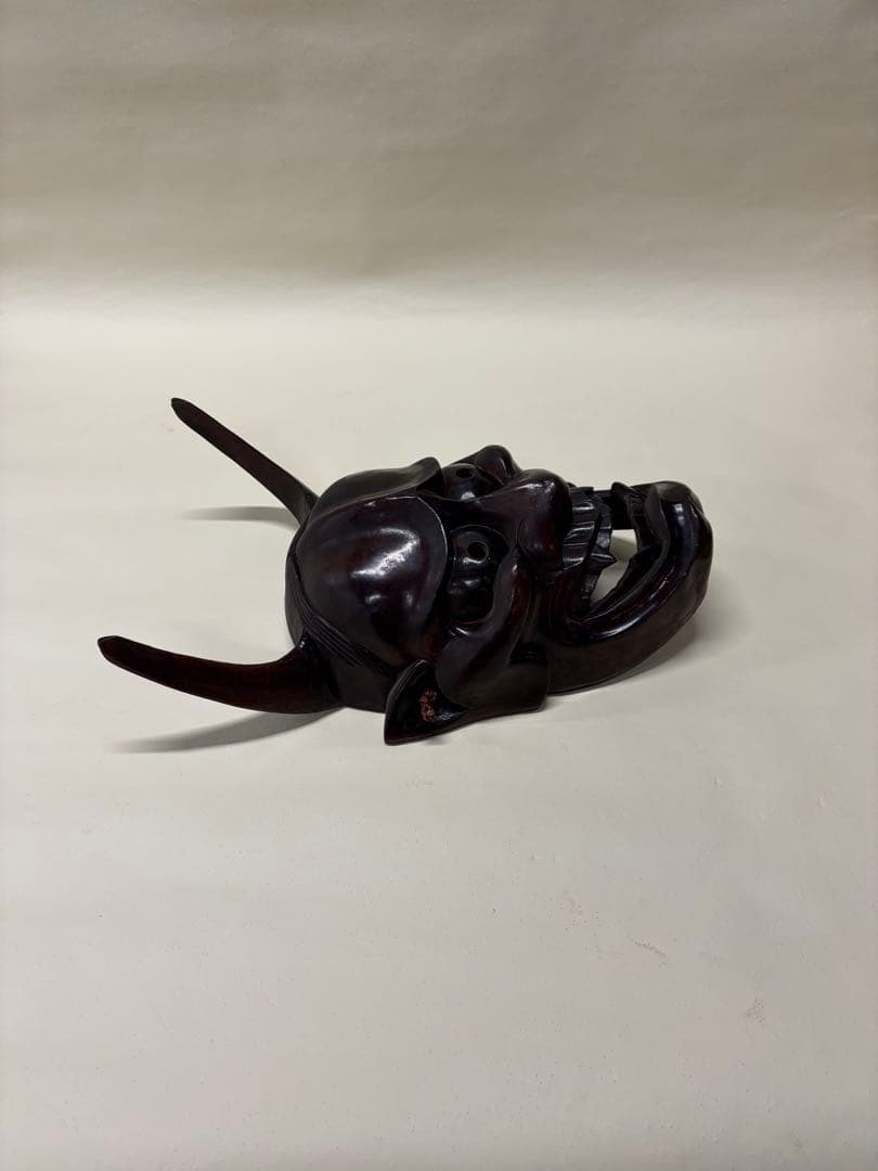 鬼と天狗のお面セットで　木彫り　縁起物　魔除け