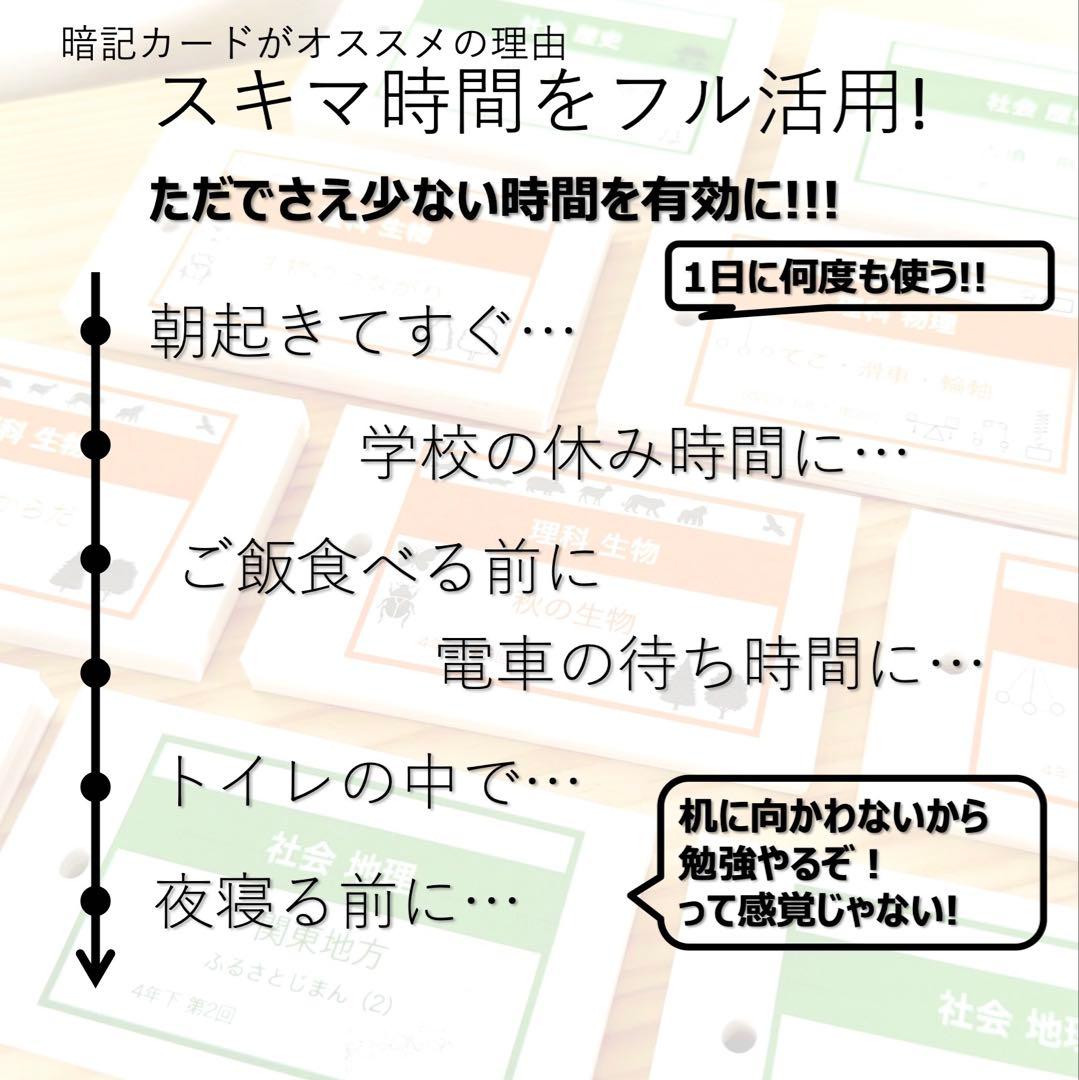 中学受験 暗記カード【5年上 社会・理科1-9回】 予習シリーズ 組み分け対策