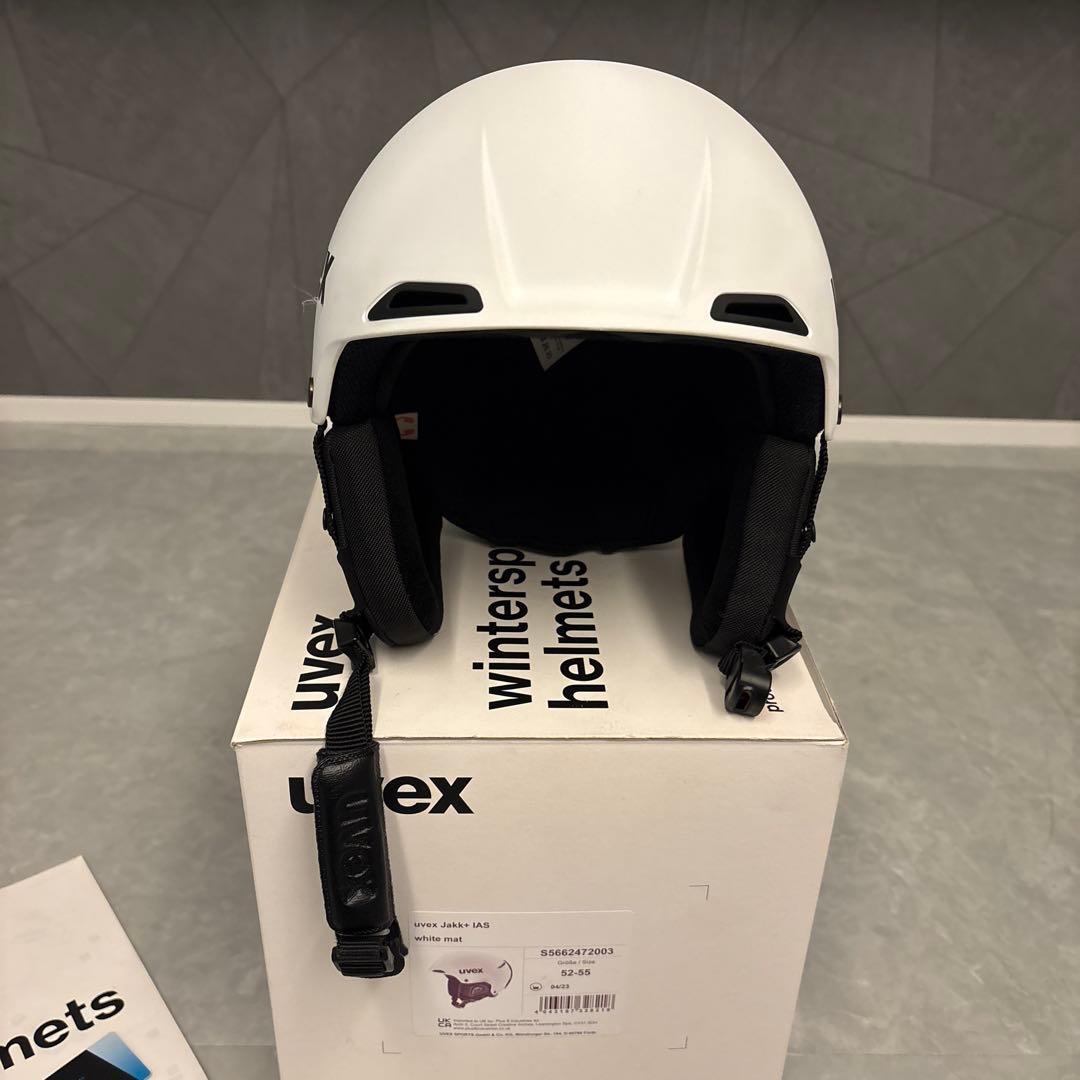 スキー　ヘルメット　uvex JAKK+ IAS ホワイトマット　ウベックス　白