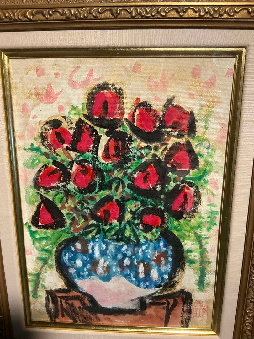 模写　　梅原龍三郎　　黒薔薇図