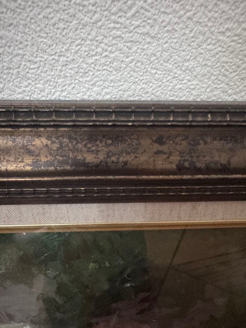 Donald’s 作　風景画 ドアと庭の油彩画