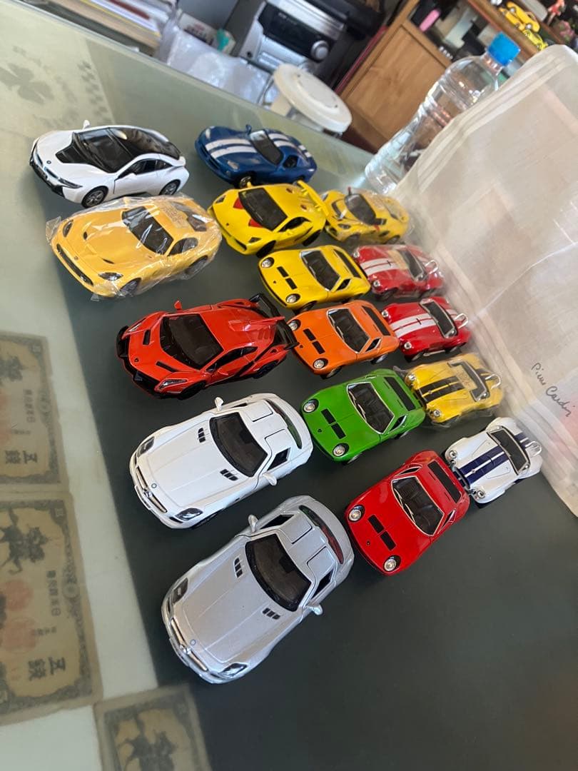 ミニカーまとめ売りベンツ ランボルギーニACコブラプルバックミニカー16台セット