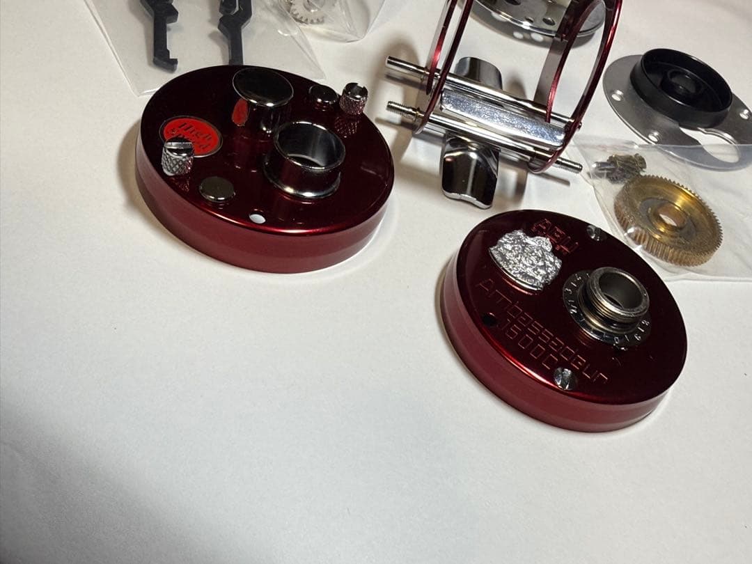 か*ん様 ABU Ambassadeur 1500C レッドパーツセット。アンバ