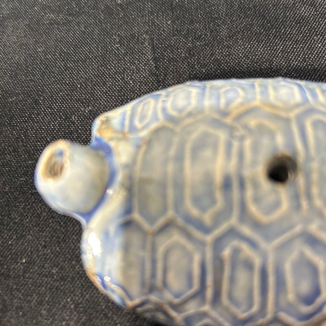 李朝　青磁　亀甲船　水滴　希少品