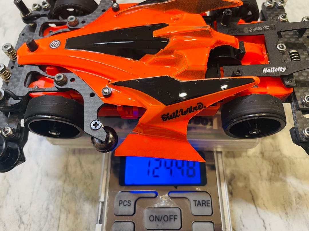 ミニ四駆　MSスギヤマ式フレキ　V字カット鳥居残し　前後スラダン