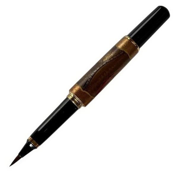 【限定品】呉竹(くれ竹)万年毛筆 夢銀河 輪島塗 昇龍 蒔絵 日本製