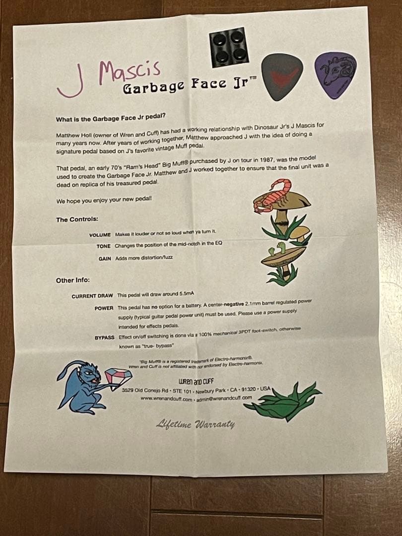 ギター Wren and Cuff Garbage Face Jr J mascis