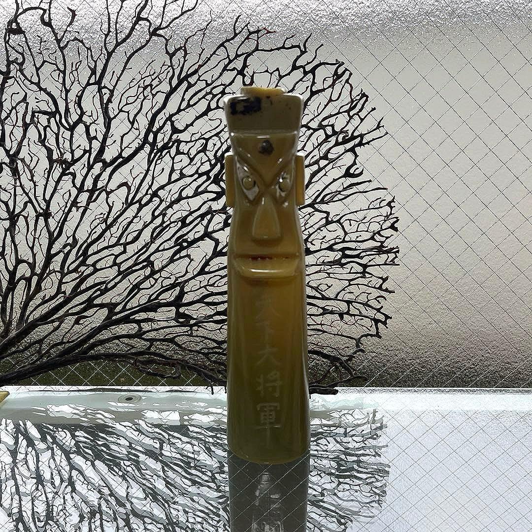 骨董　時代ガラス　超希少　高麗神社　将軍標　練りガラス　エナメル彩色　御神酒入れ