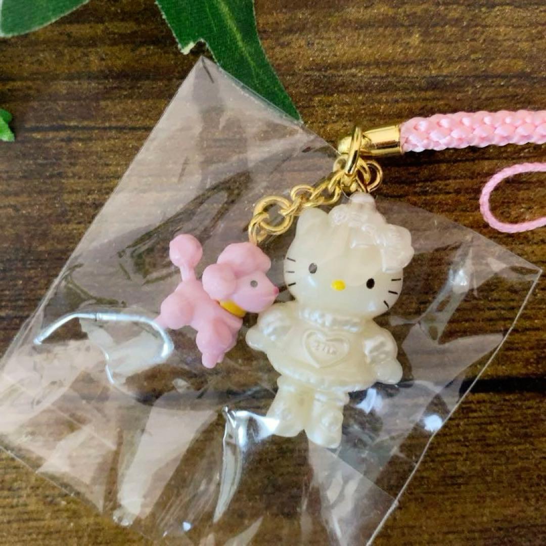激レア！ピンクプードル＆ホワイトキティ　根付け　ストラップ　入手困難　希少