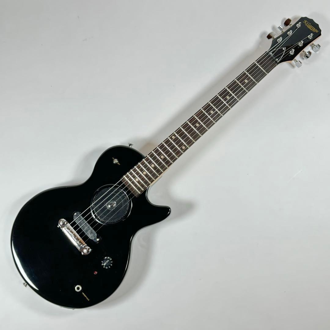 K-GARAGE スピーカー付ミニギター LPタイプ SLP-180 ブラック