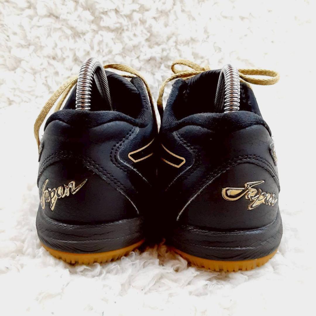 美品 24.5㎝◎asics アシックス バレーボールシューズ 黒 金