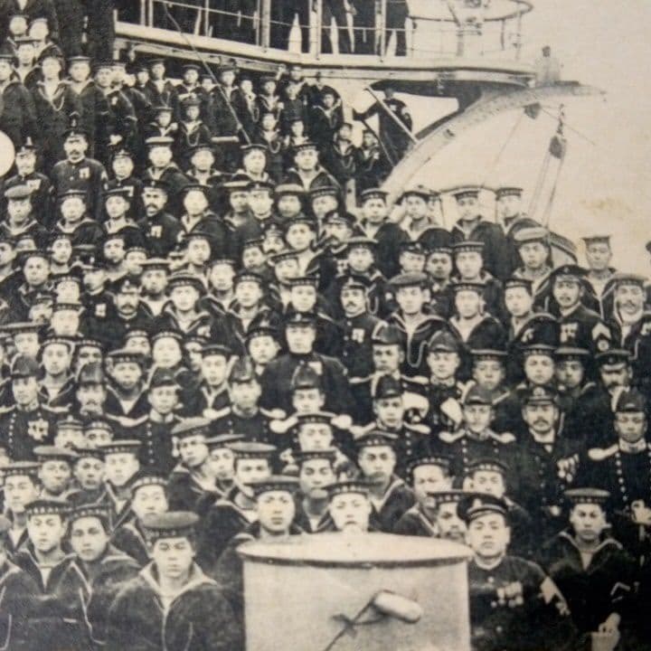 帝國軍艦　帝国軍艦　日進乗員　日進　乗員　帝國軍艦日進　絵葉書　激レア