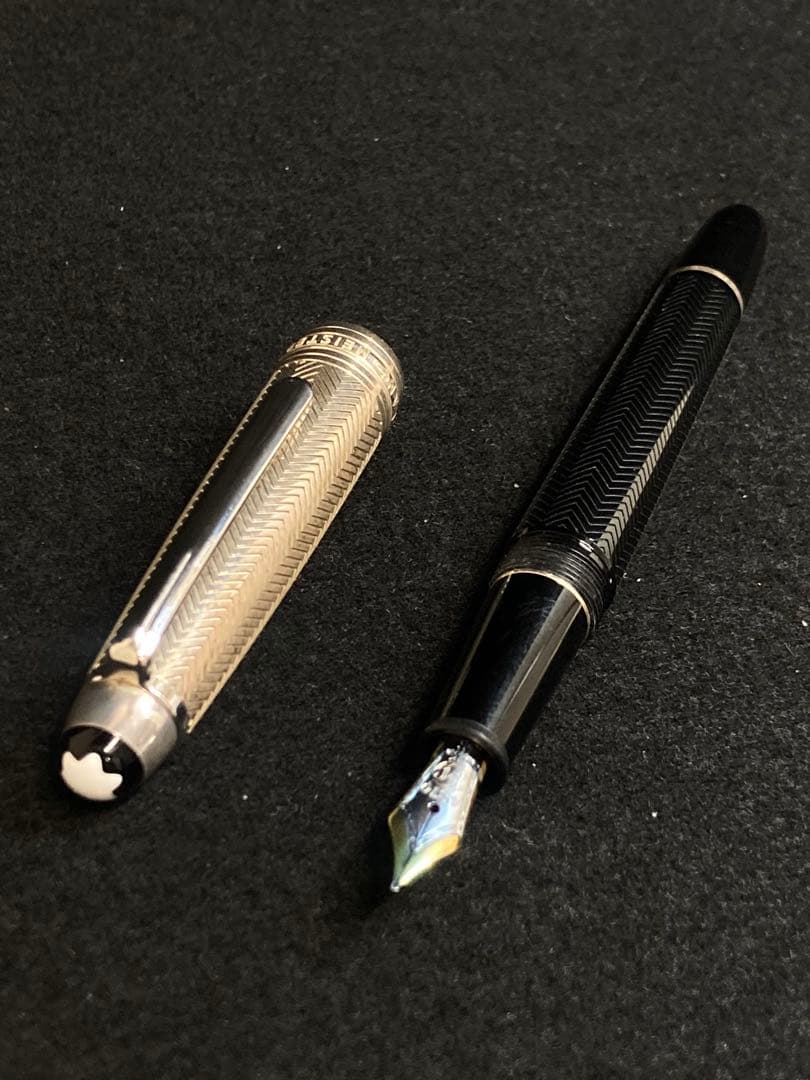 モンブラン 万年筆 ソリテール 146 ドゥエ シルバーバーリー ペン先18K