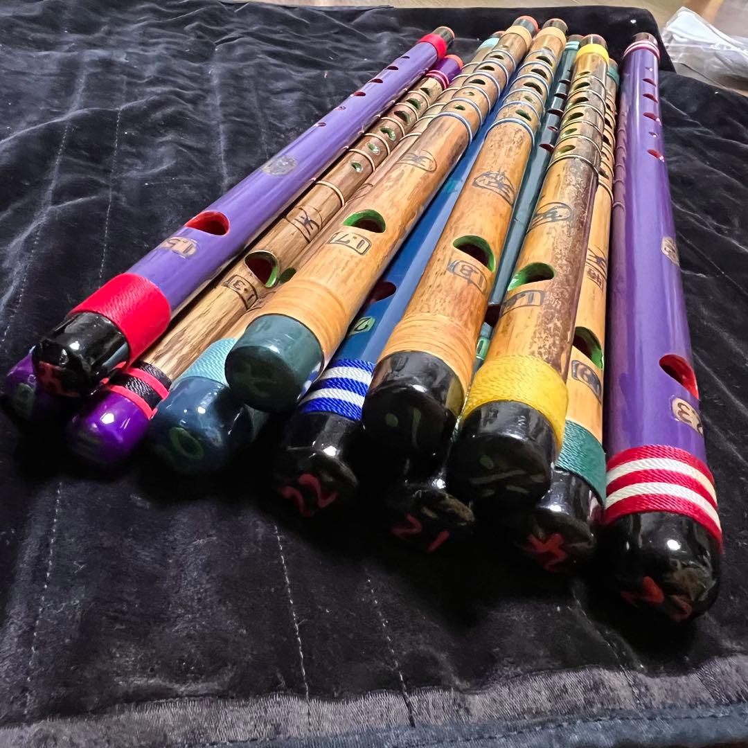 篠笛 天雅笛11本まとめ売り 笛師【武田天雅】 笛収納袋付