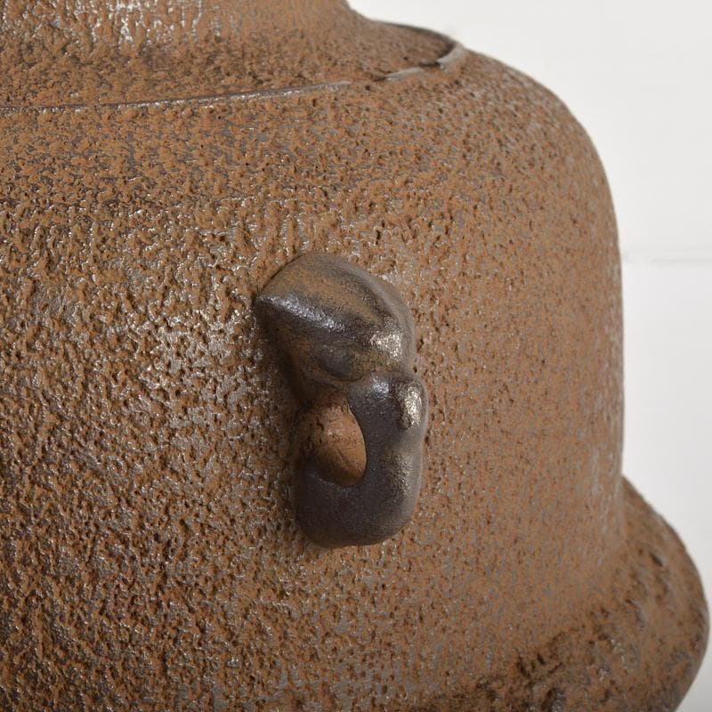 茶道具　釜師　和田美之助造　真形羽釜　共布共箱　M　R6644B