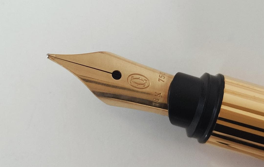 希少 Cartier カルティエ 万年筆 18K 750トリニティ ボルドー