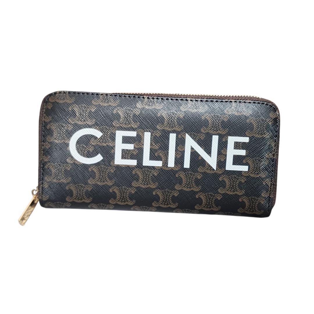 CELINE　長財布　ラウンドジップ　トリオンフ　ノベルティ